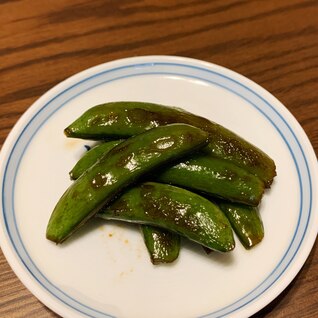 スナップエンドウのおかか醤油炒め